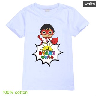 New Ryan Toys Review Cartoon Pattern Printing Kids 100% Cotton O-Ne T-Shirt Boys Summer Tee Shirt Tops Girls Clothes C #6