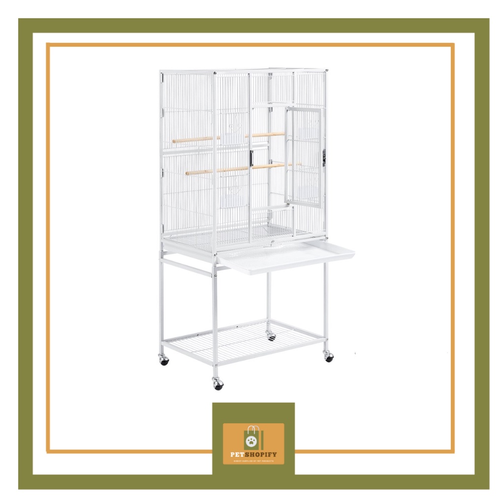 HEAVY DUTY PET CAGE WITH STAND LARGE ROLLING METAL PET CAGE