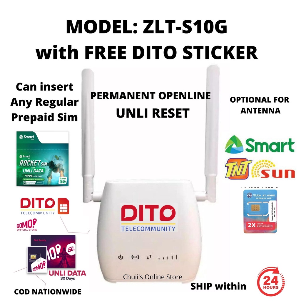 DITO MODEM( OPENLINE MODEM with DITO STICKER ONLY) full admin access