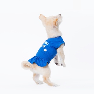body changes♘∋Sniff pet dog cat spring and summer letter sports dress Teddy French small clothes cl