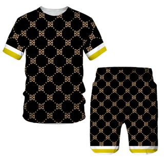 NEWLuxury 3D Printing Men Tracksuit Men's Oversized Clothing T-shirt Shorts outfits Sets Streetswear #3