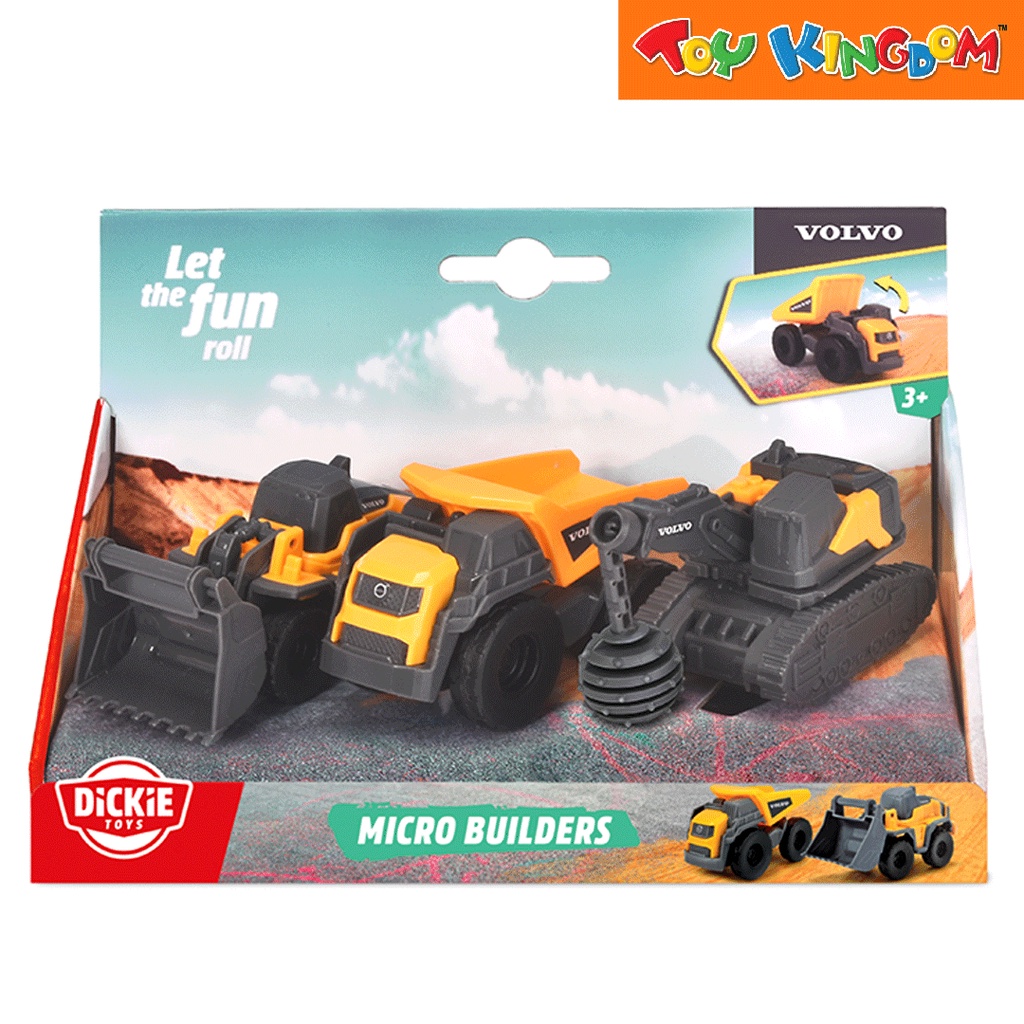 Dickie Toys Volvo Micro Builders 3 Set Constructions Truck | Shopee ...