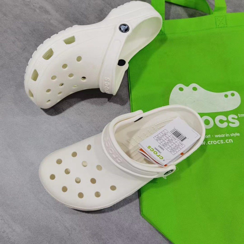 Genuine 100% Crocs couple sandals solid color official crocs sandals ...