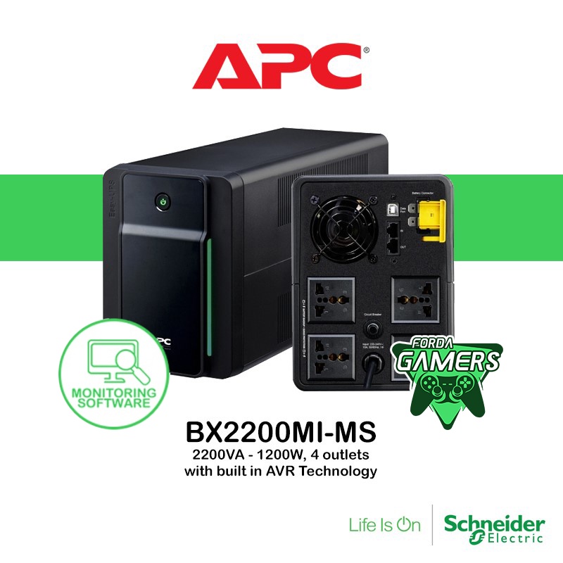 APC UPS 2200VA1200W Uninterruptible Power Supply (BX2200MIMS, 4
