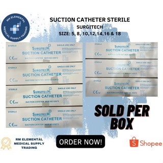 Suction Catheter Sterile SURGITECH SOLD PER BOX of 50s