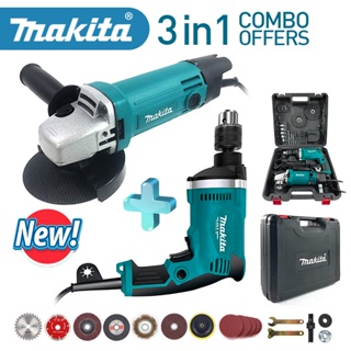 makita original japan power tool 2in1 Impact Drill and grinder set electric angle grinder with drill