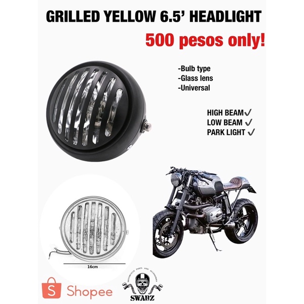 Grilled Headlight yellow and white lens Shopee Philippines