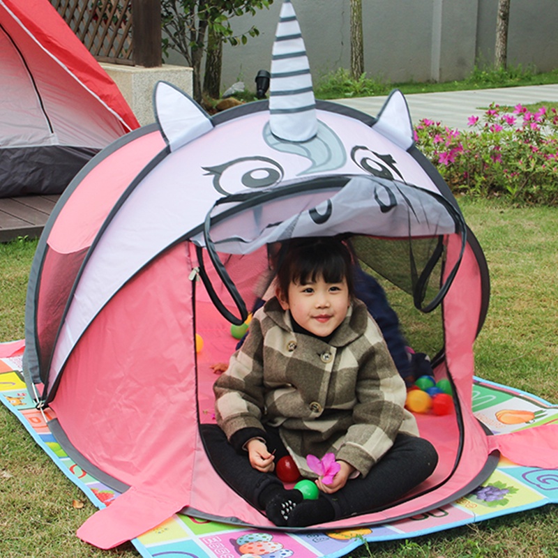 Kids Play Tent Portable Camping Tent Cartoon PlayHouse Foldable Tent