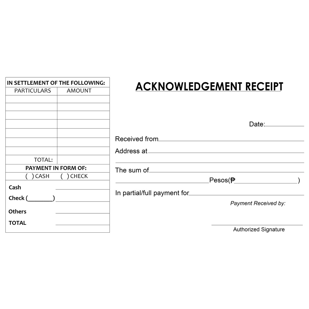 GENERIC ACKNOWLEDGEMENT RECEIPT / PROVISIONAL RECEIPT / COLLECTION ...