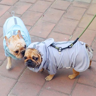 ☜❇┇French Bulldog Reflective Raincoat Clothes For Small Medium Dogs Pug Pet Dog Waterproof Clothes R