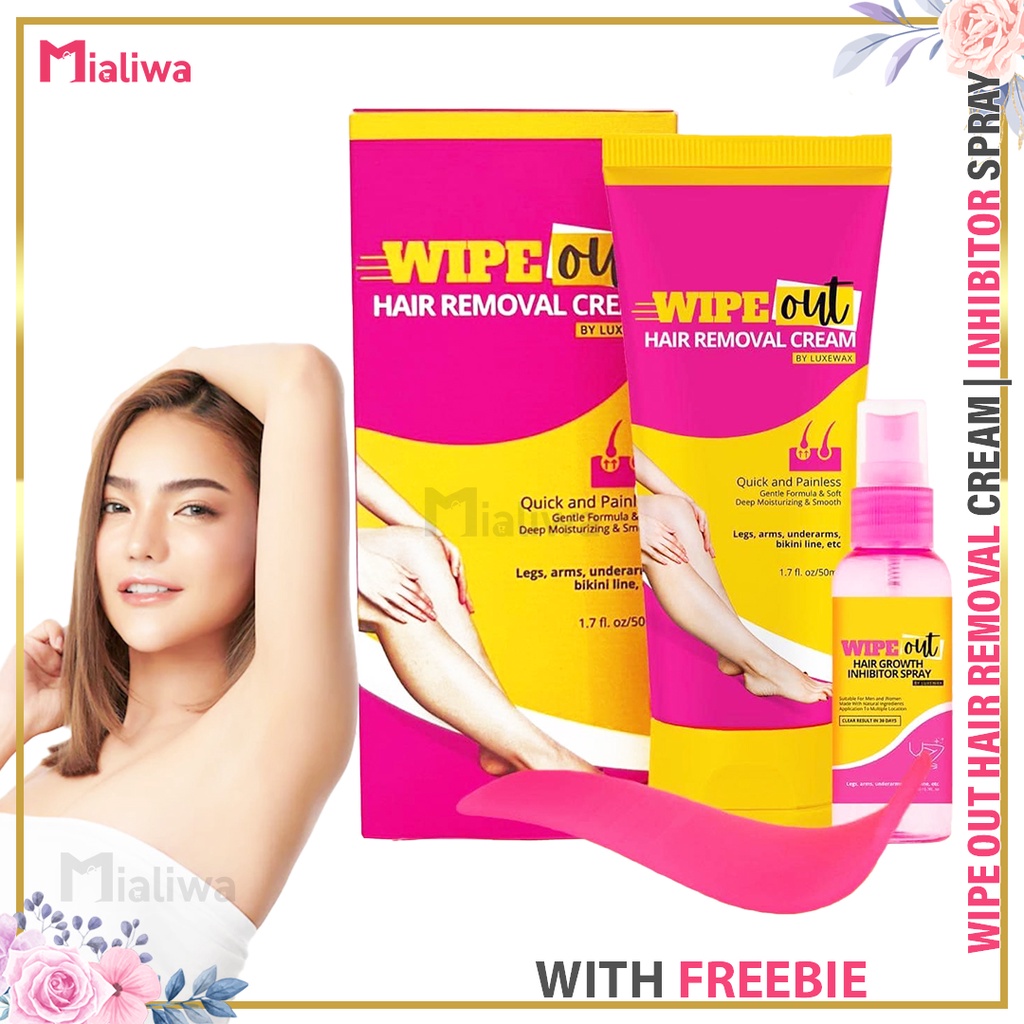 WipeOut Hair Removal Cream & Hair Growth Inhibitor Spray By Luxewax