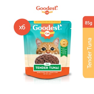 Goodest Cat Tender Tuna Pack of 6 Wet Cat Food Pouch (85g)