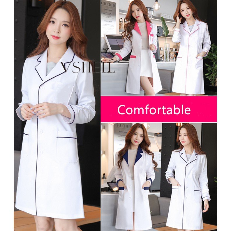 Free Embroidery Lab Coat For Womenhospital Medical Doctor Nursing Clothes Surgical Uniform 4038