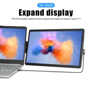 [Ready Stock]USB3.1 14.1 Inch EM141 Game Monitor Portable HDMI-compatible USB-C 1366x768 1920x1080 IPS Computer Touch Panel Extended Display Monitor for Laptop【Free Shipping】