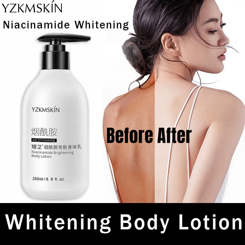 Niacinamide Body Lotion Whitening Moisturizing Skin Care Improve Lightening Dark Skin 250ml 