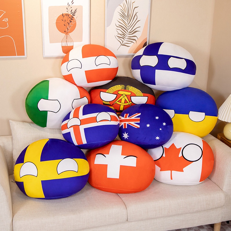 10cm Polandball Plush Doll Countryball Ussr Usa France Russia Uk Japan Germany Cananda Italy