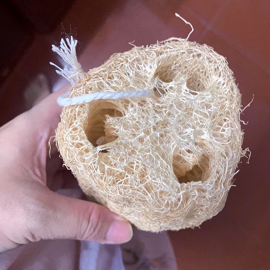 Natural Loofah Dishwashing Cloth Is Oilfree and Does Not Harm The Pot