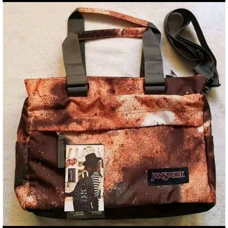 Jansport Tote Bag Galaxy print brown