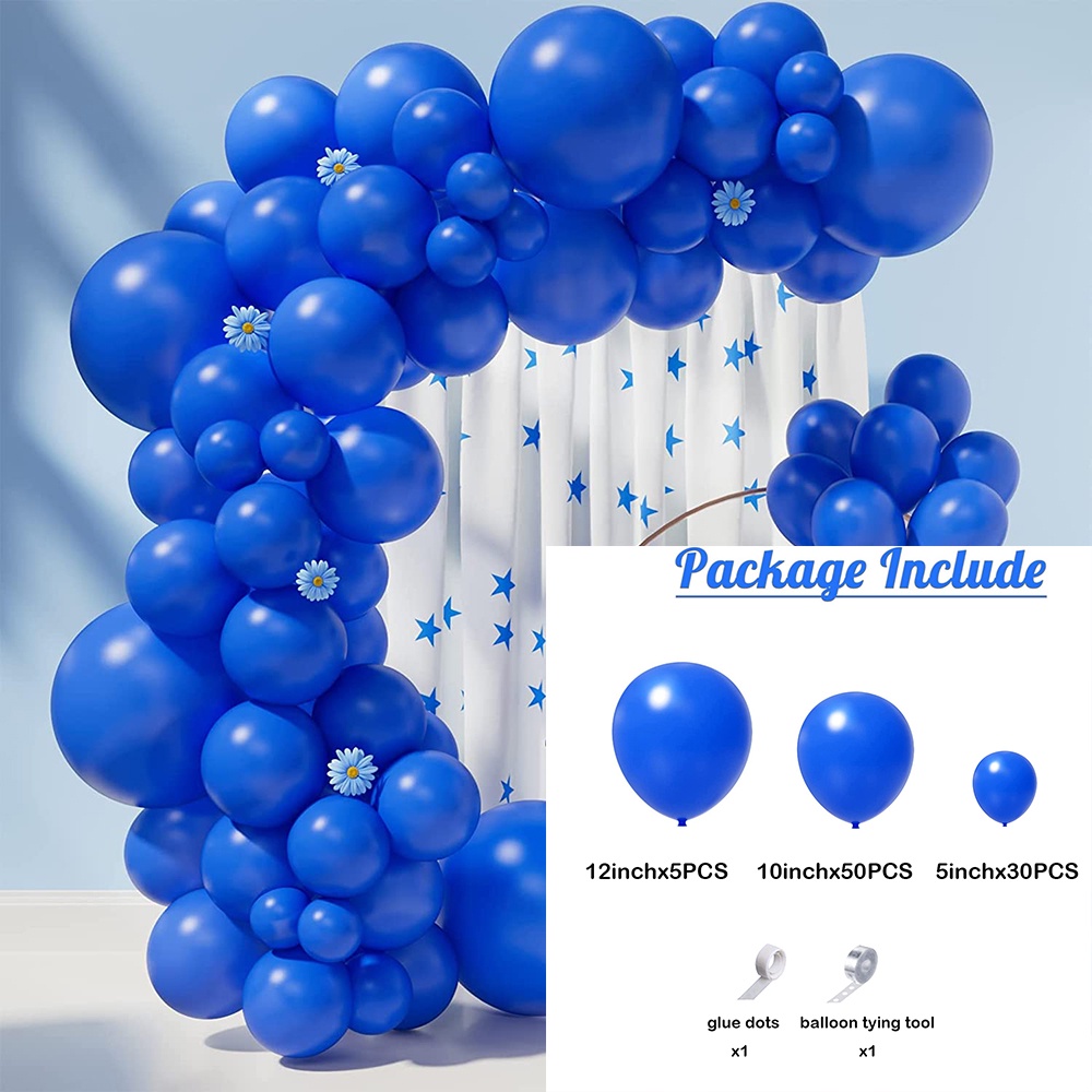 1 Set Royal Blue Balloon Garland Arch Kit 5/10/12inch Dark Blue Ballon Graduation Birthday Party Bab