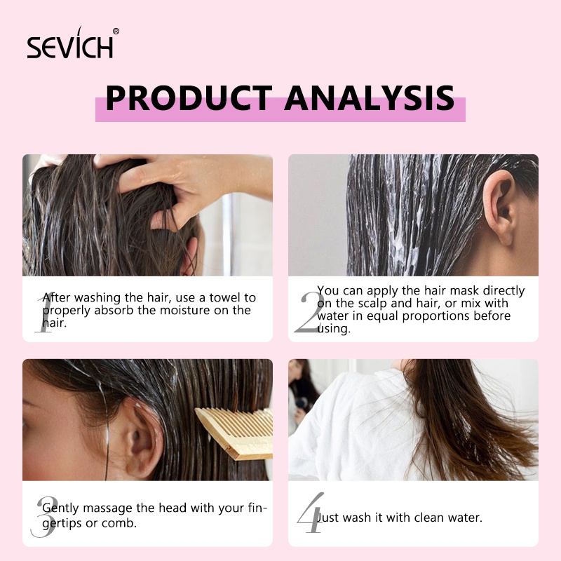 CODIn stock﹉Sevich 5 Second Water Infusion Hair Mask 100ml Smooths Frizzy Repairs Damage Non-greas