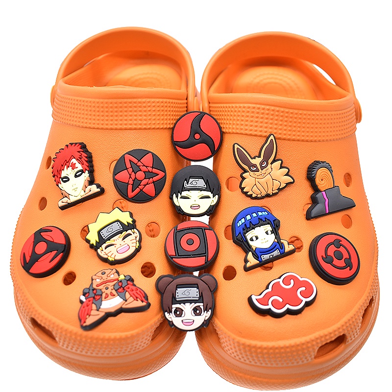 Naruto Anime Jibitz for Croc Charms Cartoon Kakashi Shoe Accessories Sasuke Jibbits Charm Crocks