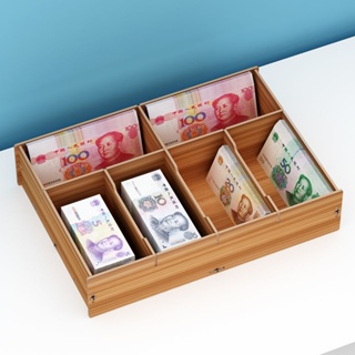●✐2022 New Change Storage Box Money Collection Box Paper Money Storage Box Drawer Coin Compartment C