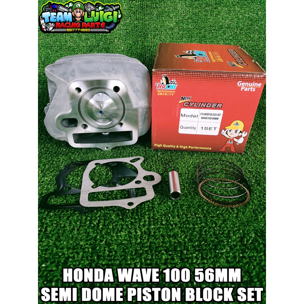 HACHI HONDA WAVE 100 56MM SEMI DOME PISTON BLOCK SET Shopee Philippines
