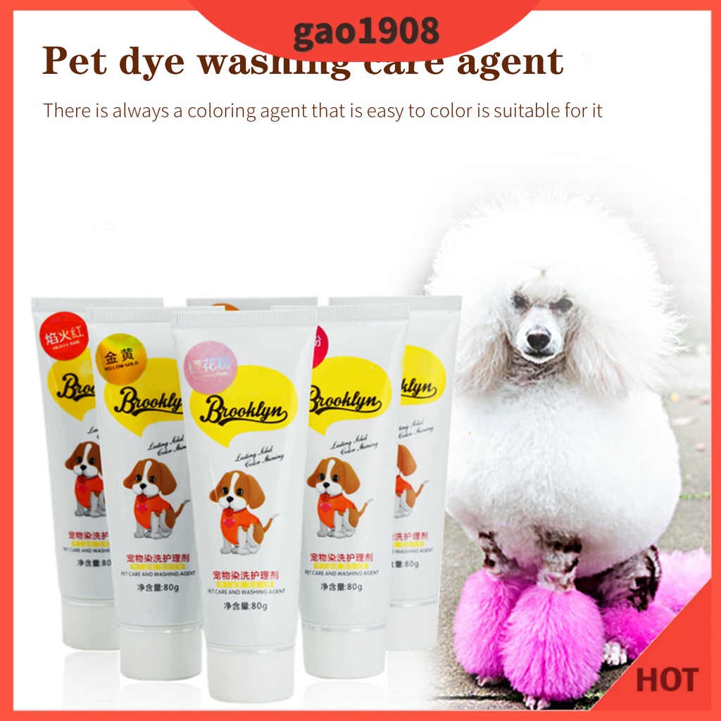 [TERLARIS]80g Semi Permanent Pet Dye Cream High Pigmented Colorful Dog Hair Bright Coloring Dyestuff Pigment Supplies for Home #3