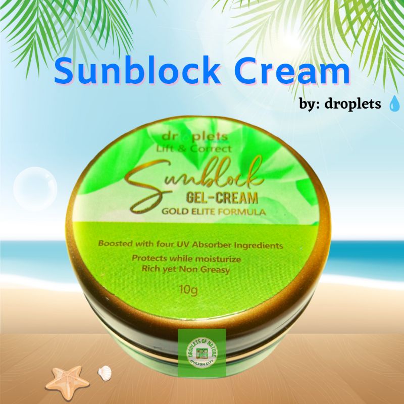 SUNBLOCK CREAMGEL 10g by droplets Shopee Philippines