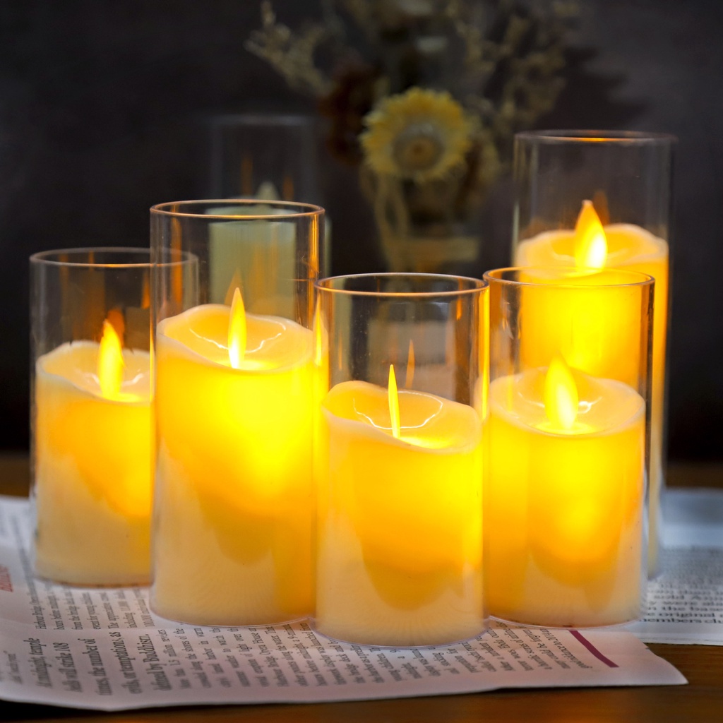 LED Flameless Plastic Swing Candle/Flickering Candle Battery Operated