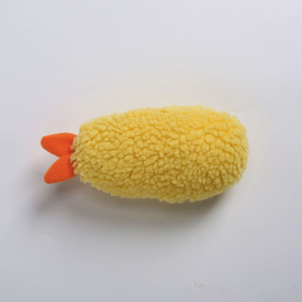 In stockfree shipping◊Japanese Fried Shrimp Tempura Dog Pet Chew Bite Squeaky Toy Cute Stuffed For #2