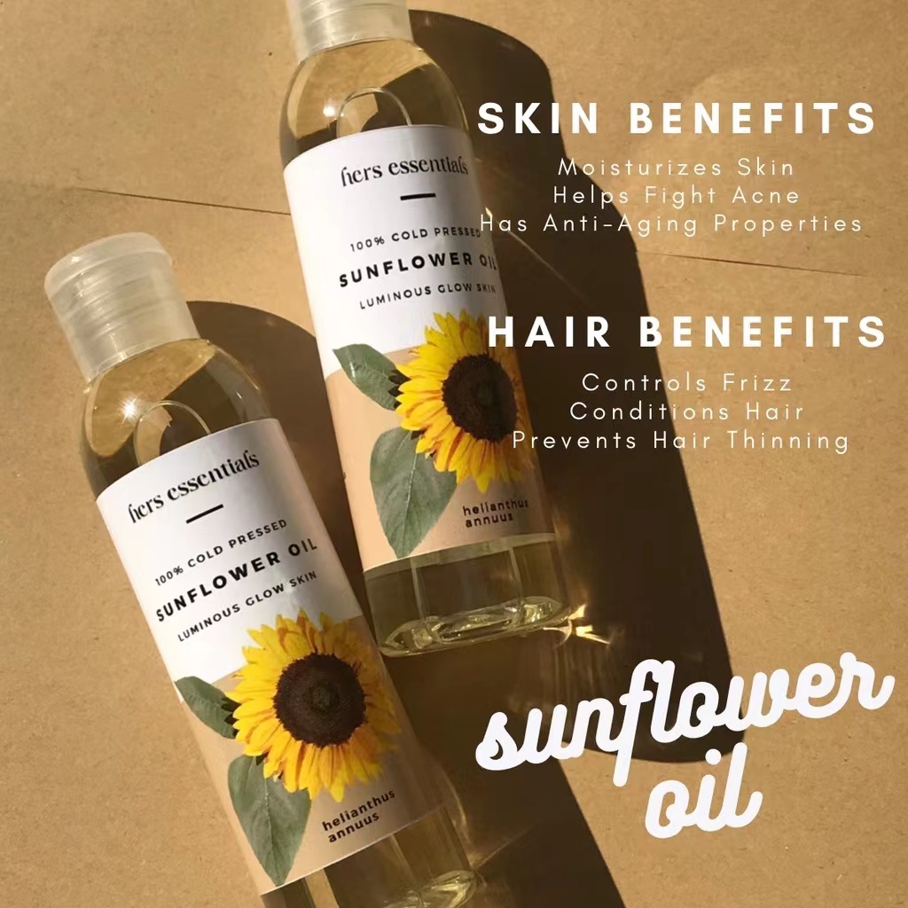 Hers Essentials Sunflower Oil 100 Cold Pressed 100ml Shopee Philippines