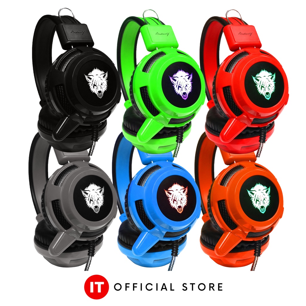 Badwolf Stereo Gaming Headset With Mic Original Led For Pc Laptop 