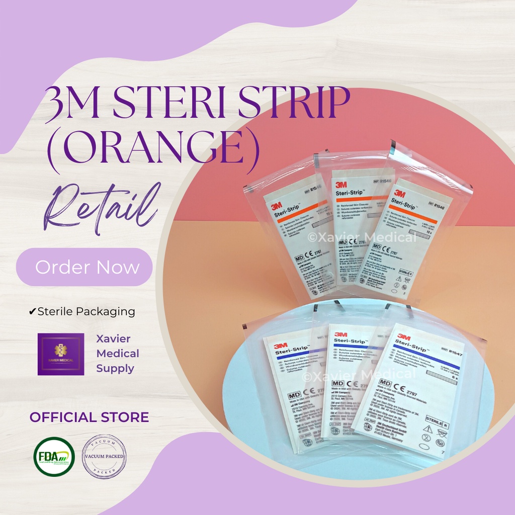 3M Steri Strip Orange Retail (Sold per pack  And Buy 1 Get 1)