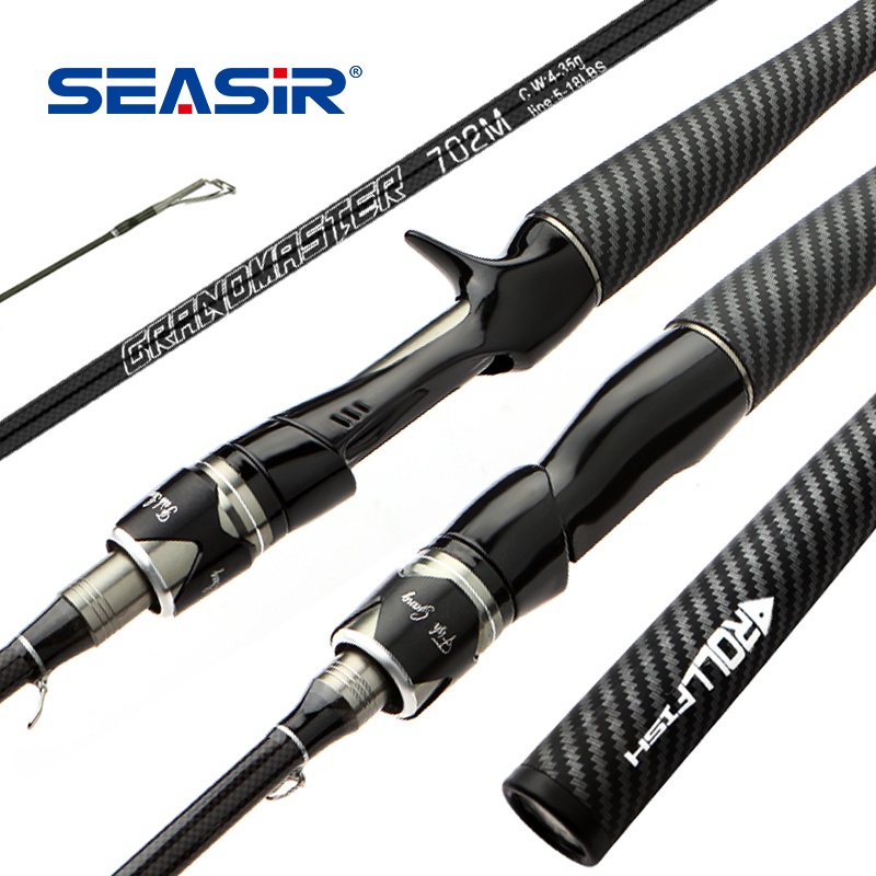 SeaSir Grandmaster Baitcasting Spinning Fishing Rod 1.8m Carbon Fiber
