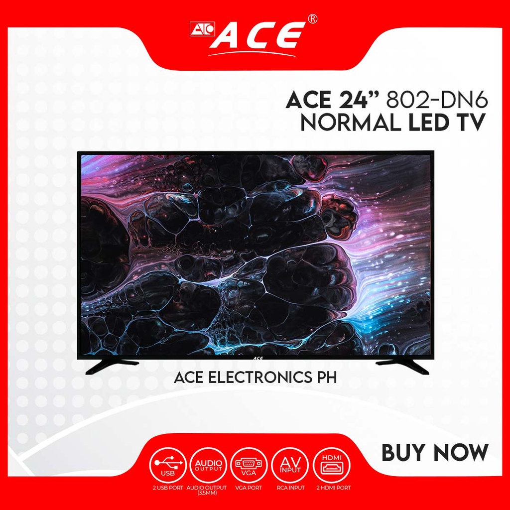 Ace 24 Super Slim Full HD LED TV Black LED-802