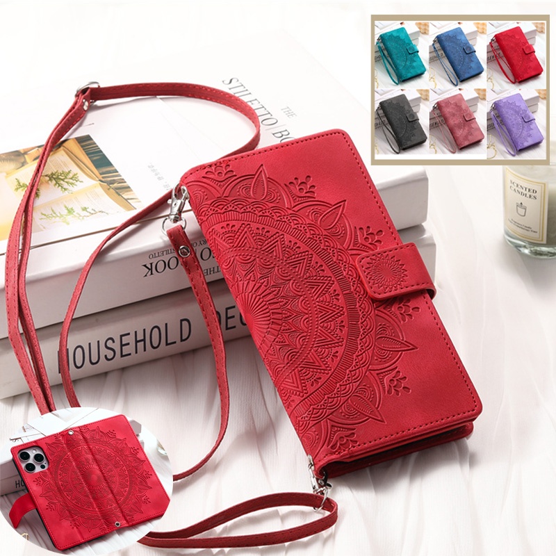 Samsung Leather Case S23 Ultra S23+ S21 FE S21+ Casing Crossbody