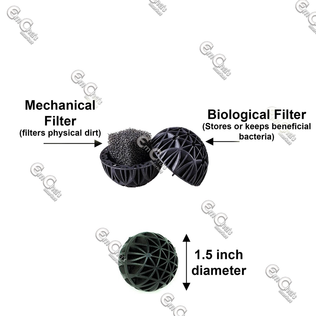 ۞10pcs Bio Balls Medium 36mm Size Bio-Balls Aquarium Mechanical Filter Aquarium Biological Filter Aq #1