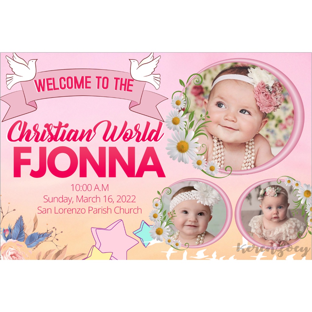 Baptism Christening Tarpaulin Shopee Philippines