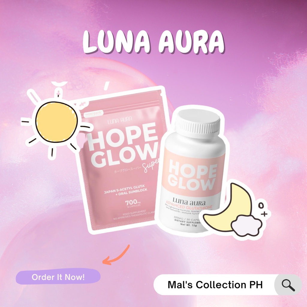 LUNA AURA Hope Glow Advanced Glutathione Capsule Super Mini Super