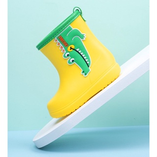 [HOGA] Kids Rain Boots for Girls Boys Non-slip Children Rubber Rain Shoes Cartoon Waterproof #7