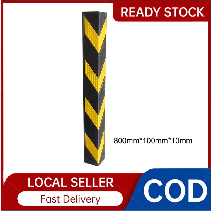 Heavy Duty Rubber Corner Guard, Garage Protector, Reflectorized Guard