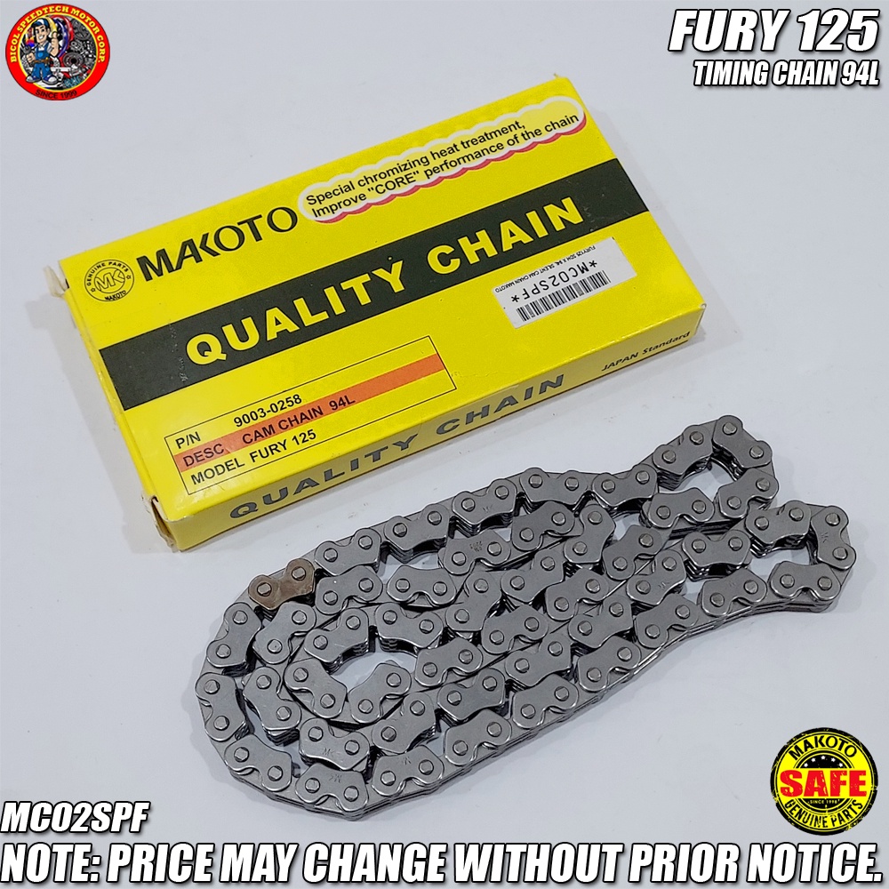 FURY 125 TIMING CHAIN 94L (MC02SPF) Shopee Philippines