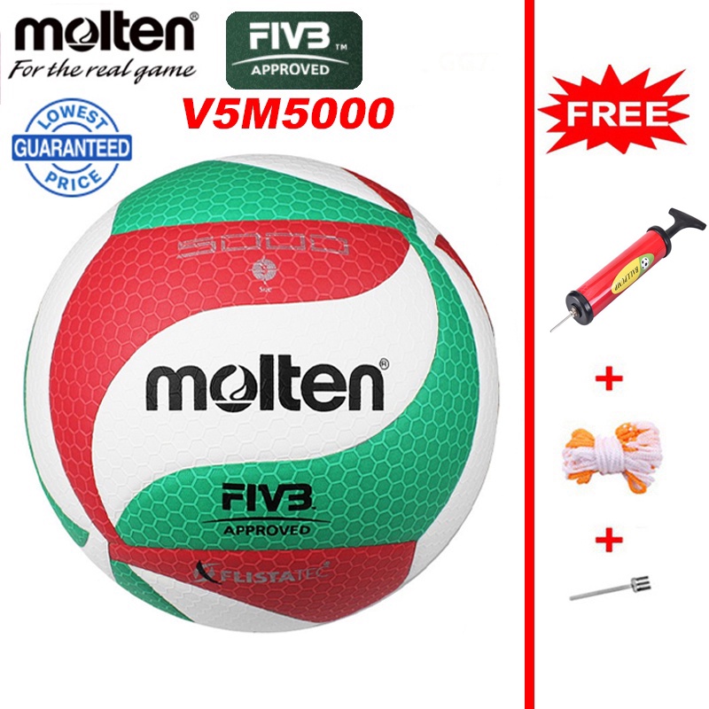 Molten Leather Official Size 5 Volleyball Original Competition Training