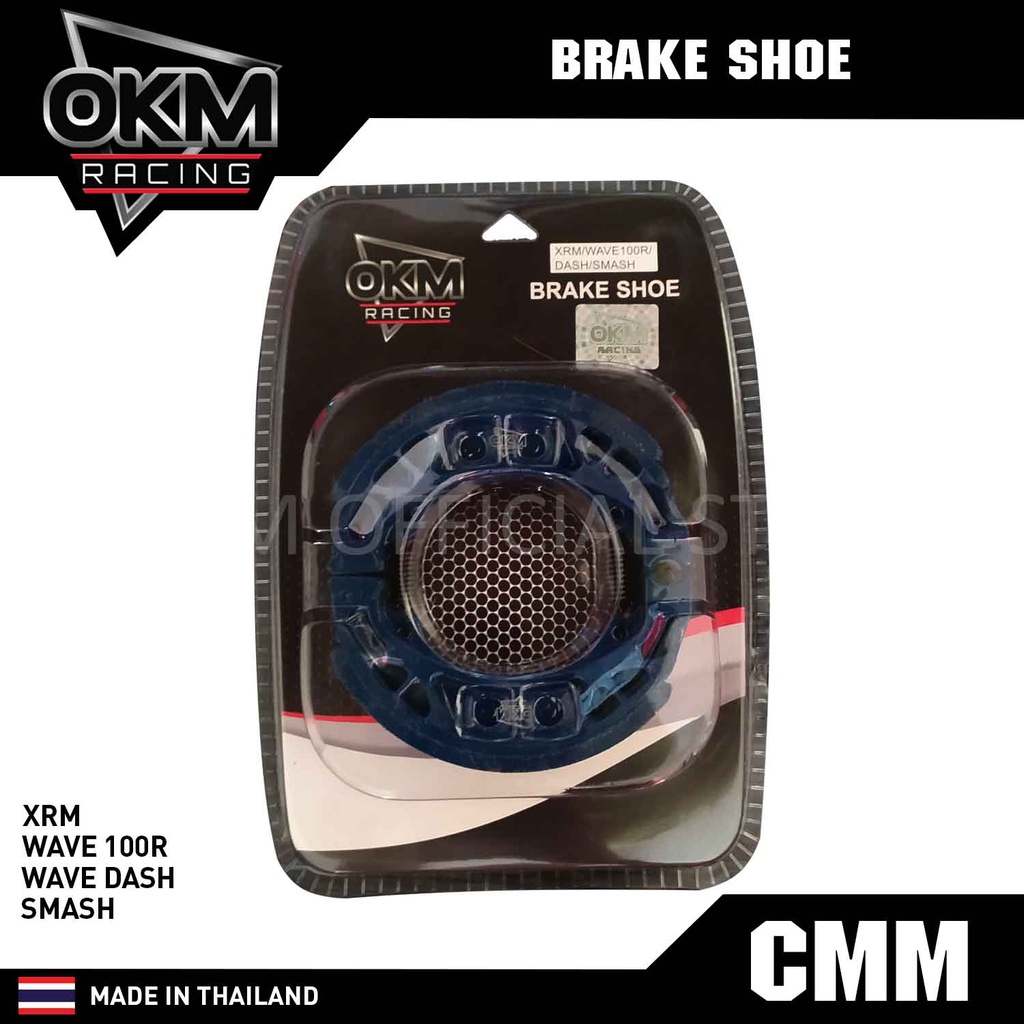 OKM Racing Motorcycle Brake Shoe for All XRM, All Wave, Smash, Shogun