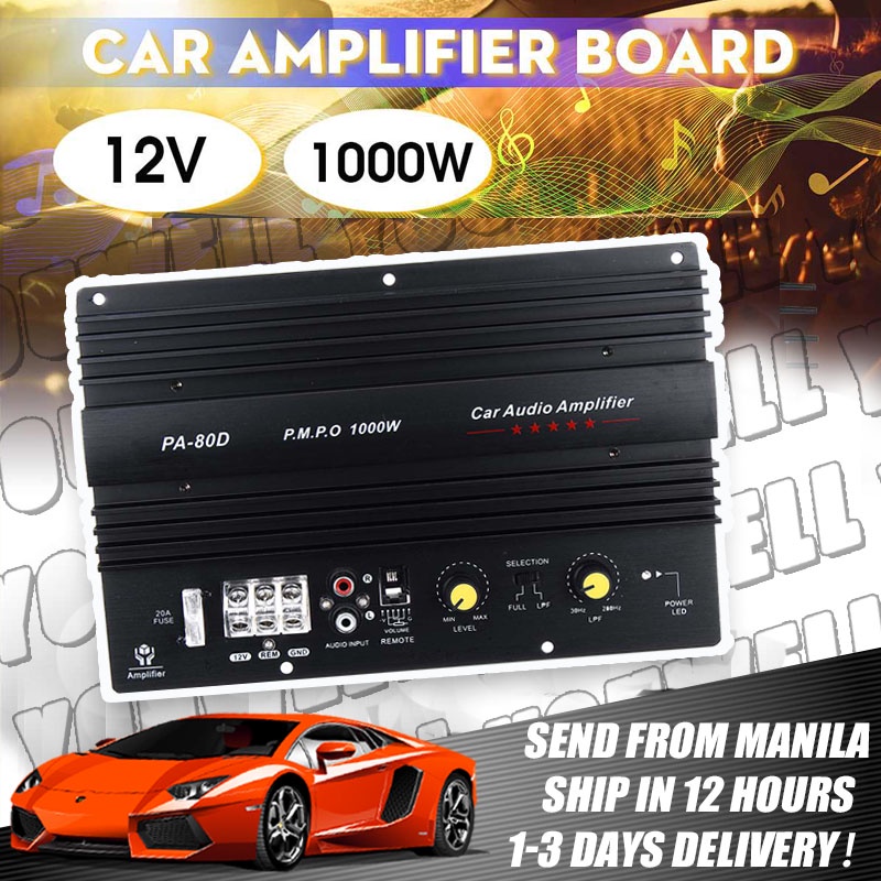 12V 1000W Car Audio Amplifier Board Mono High Power Powerful Bass