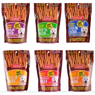 Sleeky Chewy Snack Stick or Strap Dog Treats 175g