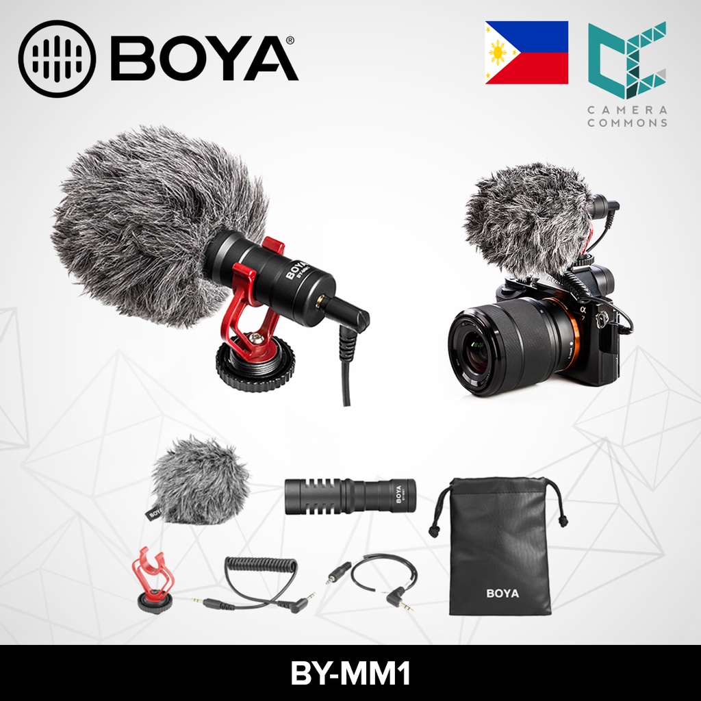 BOYA BYMM1 Cardioid Microphone Wired Audio Equipment Compact OnCamera