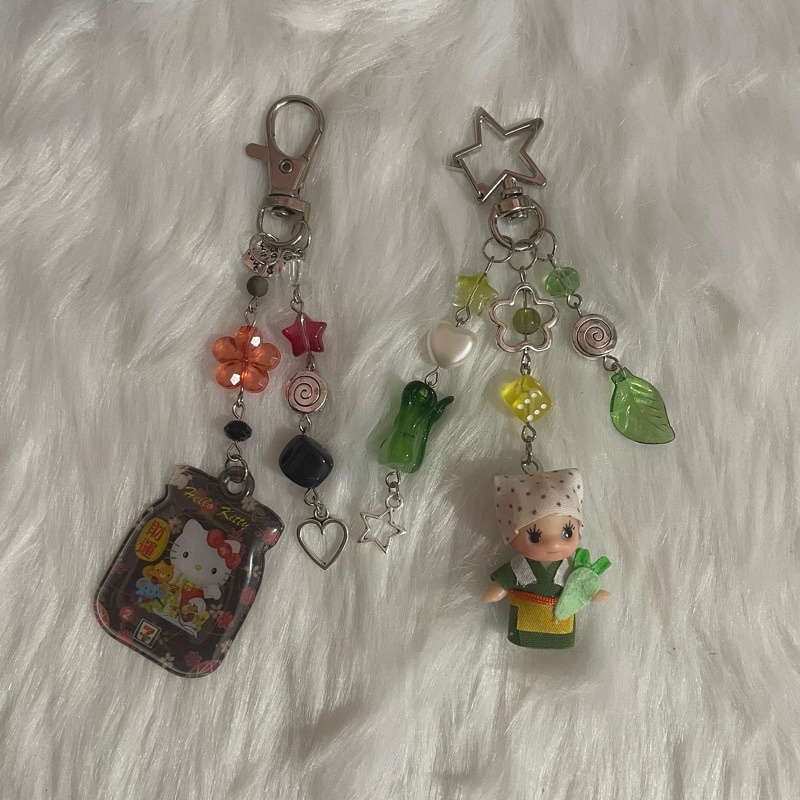 Kewpie And Hello Kitty Charms 