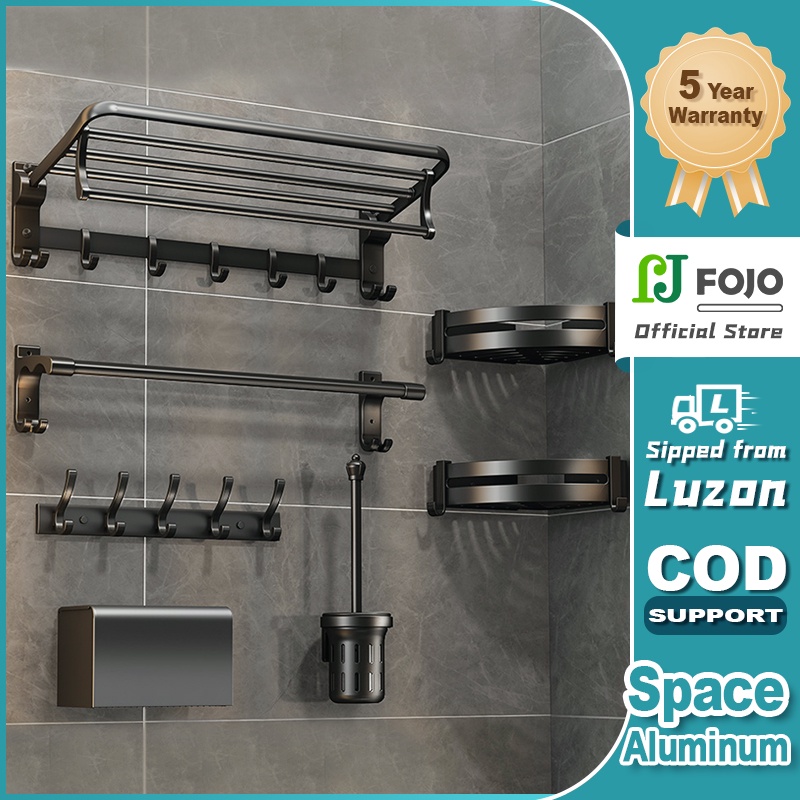 【FOJO】Bathroom Organizer Towel Holder Bathroom Rack Towel Rack Toilet